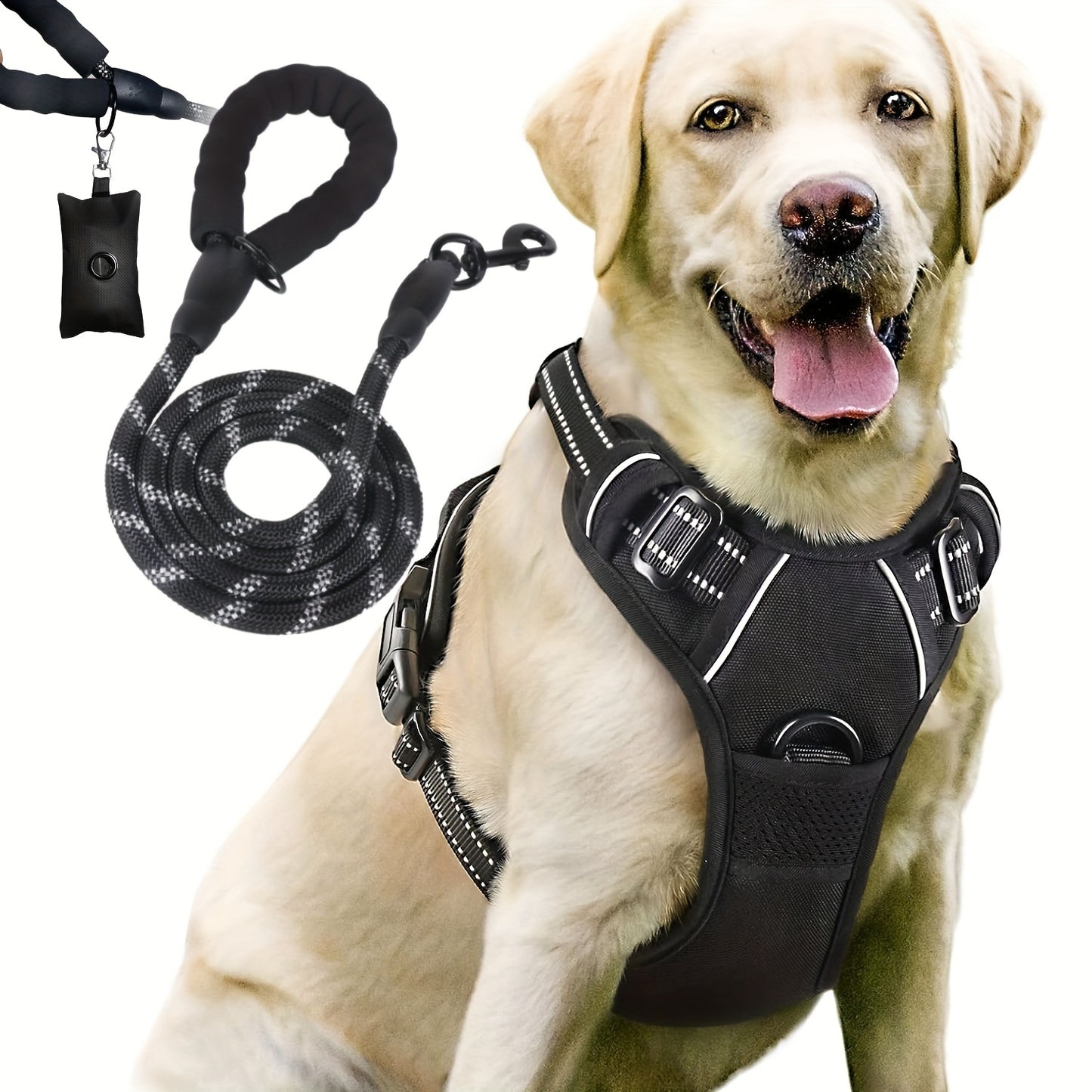 3pcs Escape-Proof Dog Harness Set with Leash