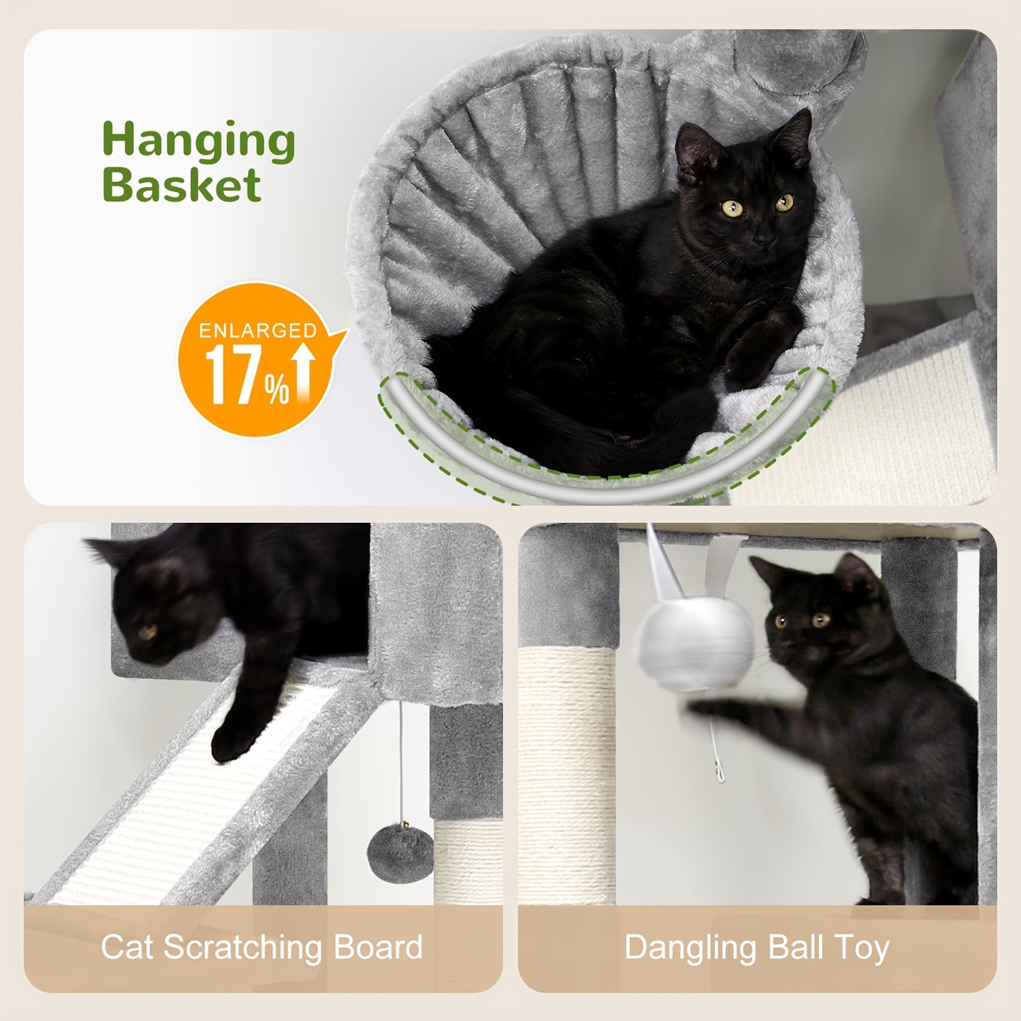Heavy Duty Fiberboard Cat Tree Tower