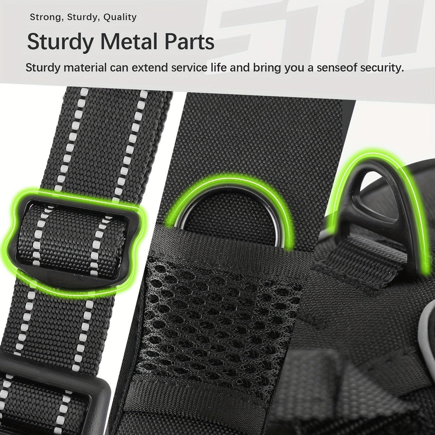 3pcs Escape-Proof Dog Harness Set with Leash