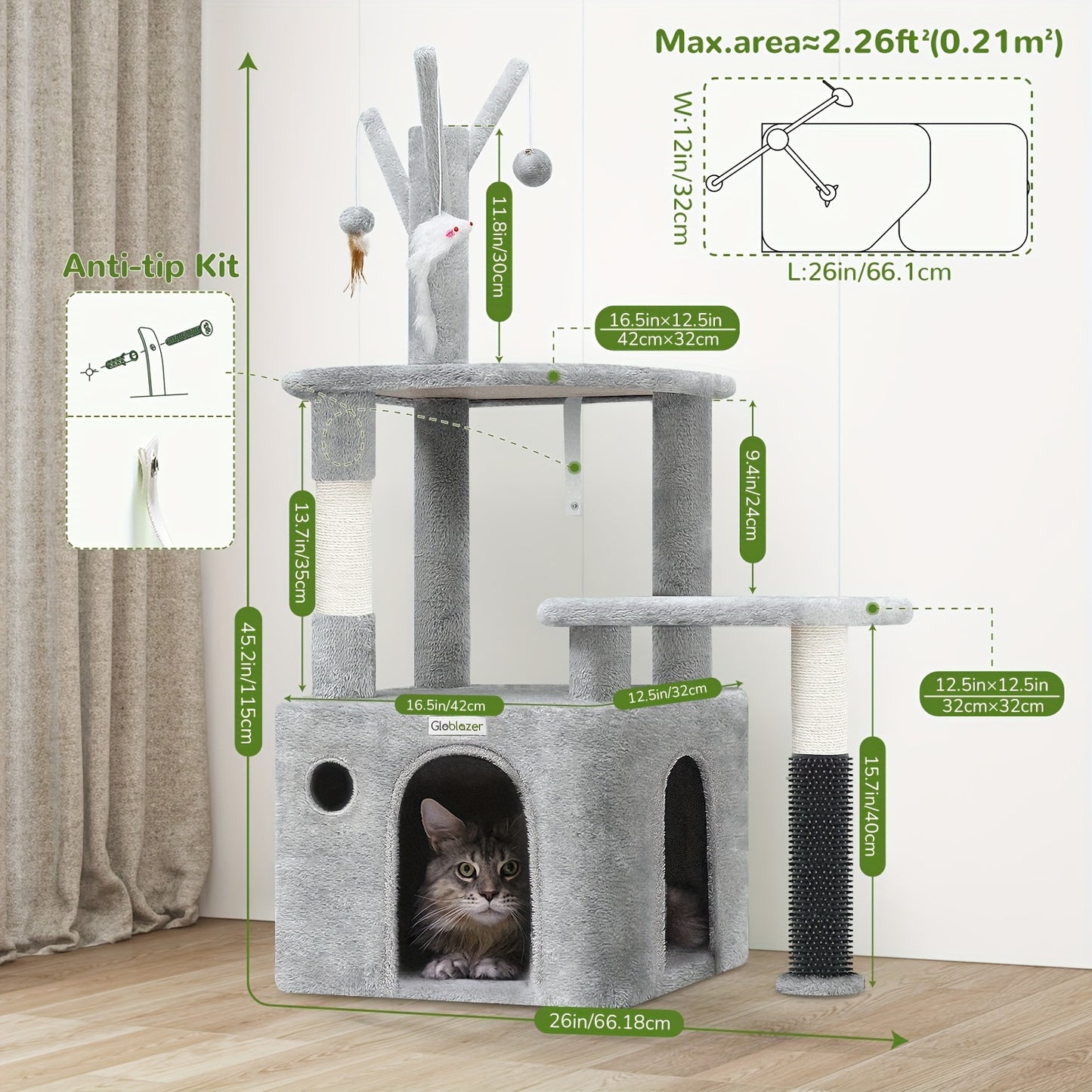 Heavy Duty Fiberboard Cat Tree Tower