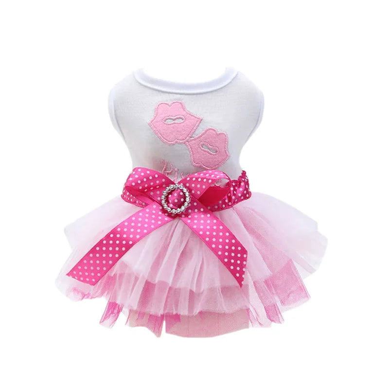 Sweet Dog Princess Dress for Spring Summer