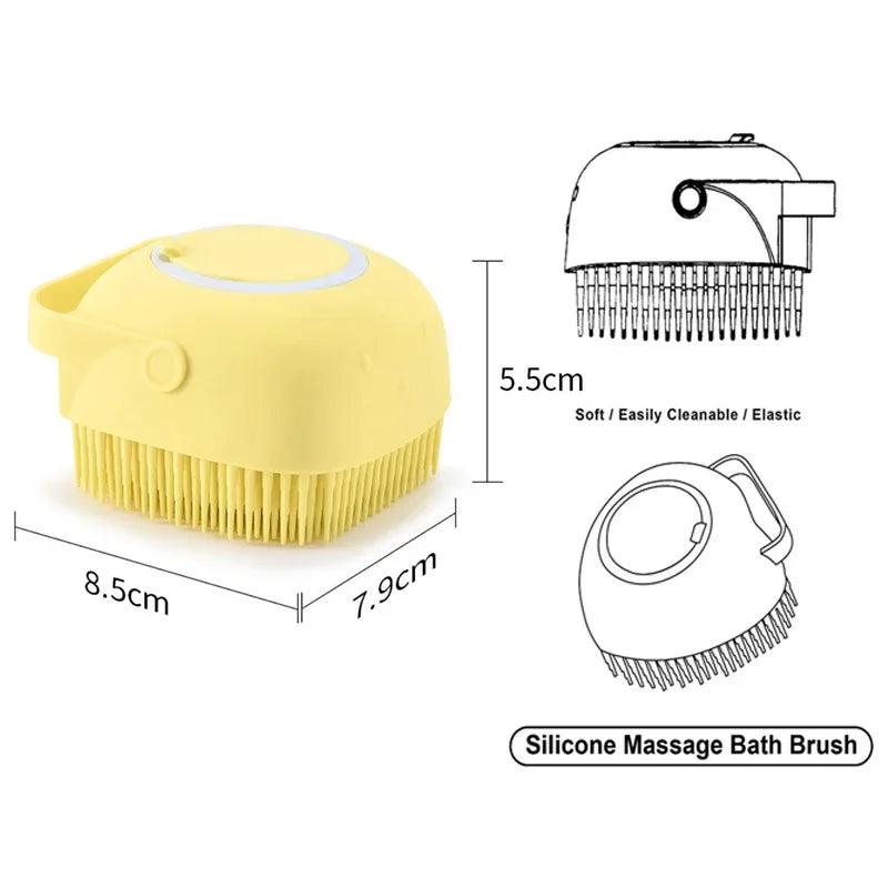 Silicone Comb Massage with Shampoo Box