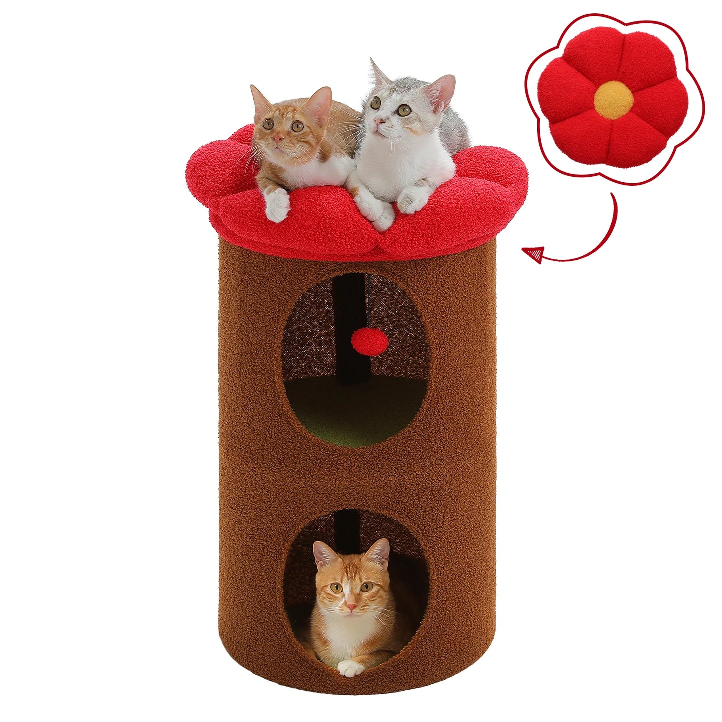 Flower Double-Deck, Large Cat Condo