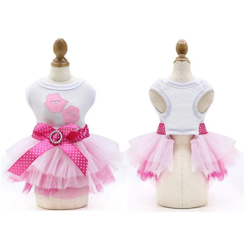 Sweet Dog Princess Dress for Spring Summer