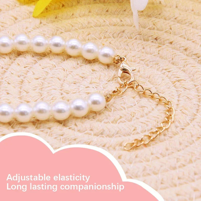 Cat Collar Necklace High Simulation Pearls