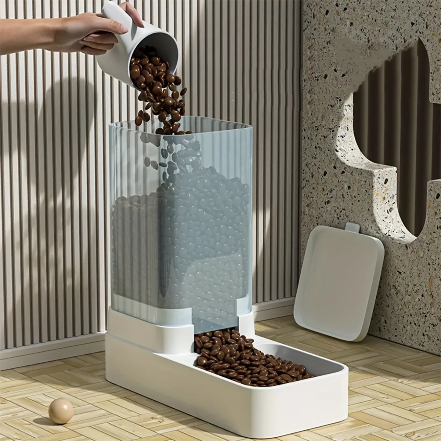 Easy-Refill Automatic Pet Feeder & Water Dispenser Combo