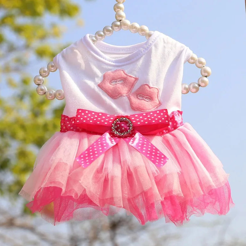 Sweet Dog Princess Dress for Spring Summer