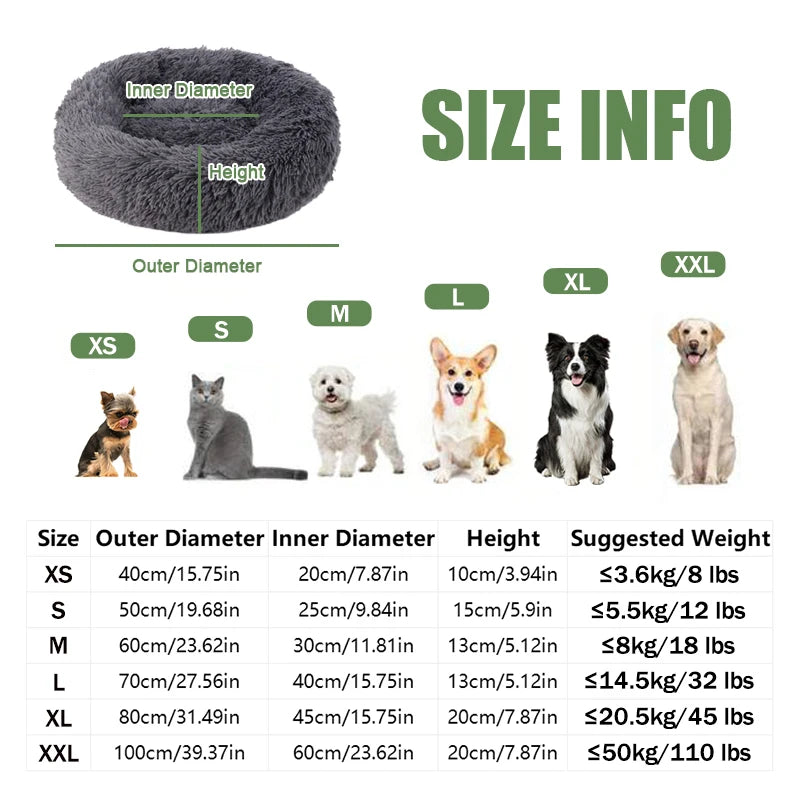 Dogs Beds Large Round Dog Bed Super Warm Soft
