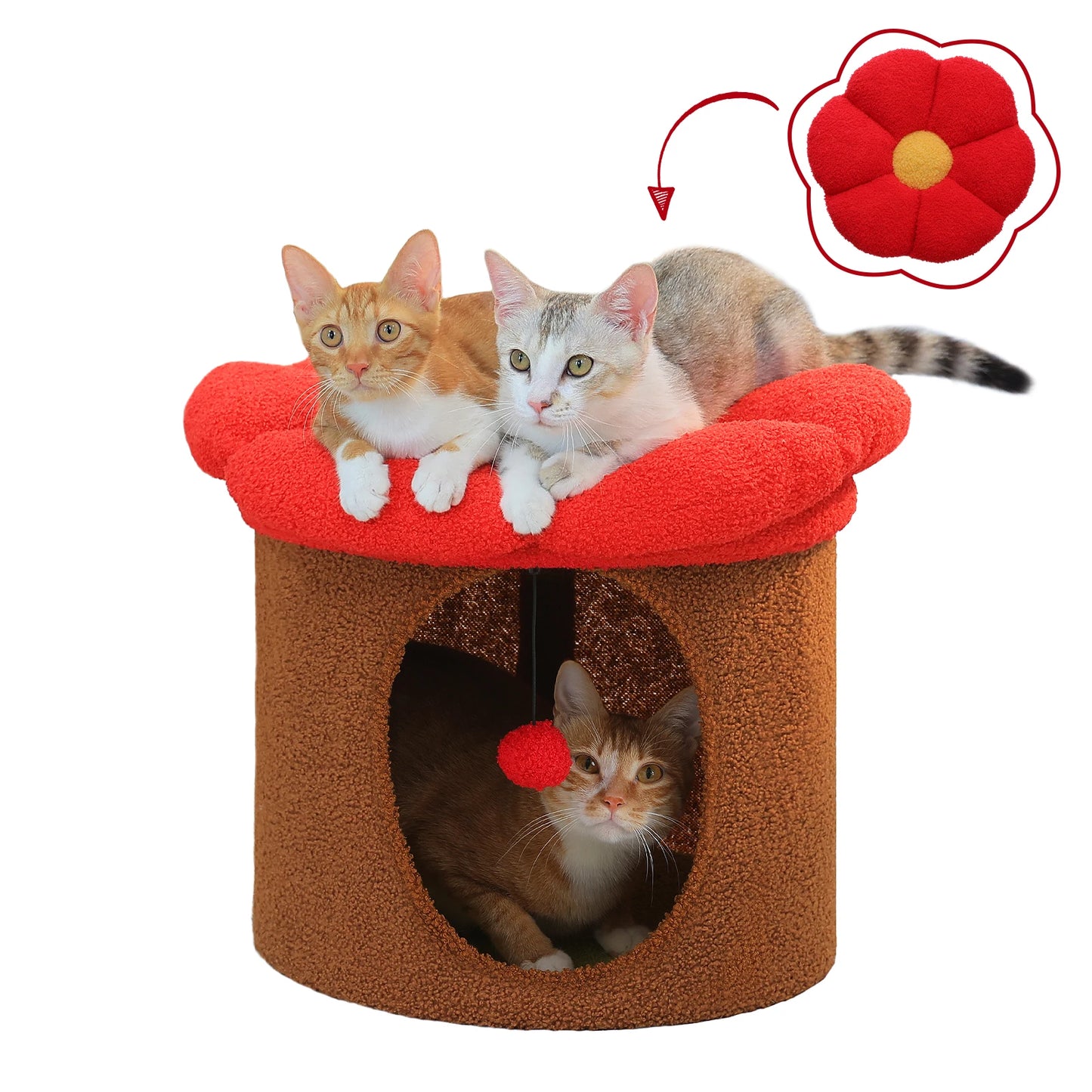 Flower Double-Deck, Large Cat Condo