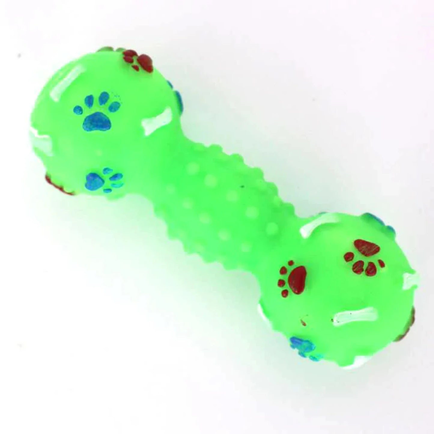 Paw Print Dumbbell Chew Squeaker Non-toxic