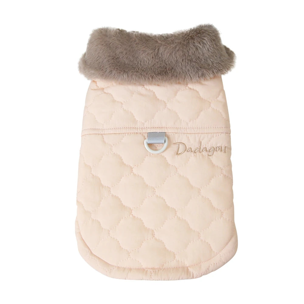 Winter Big Fur Collar Dog Jacket