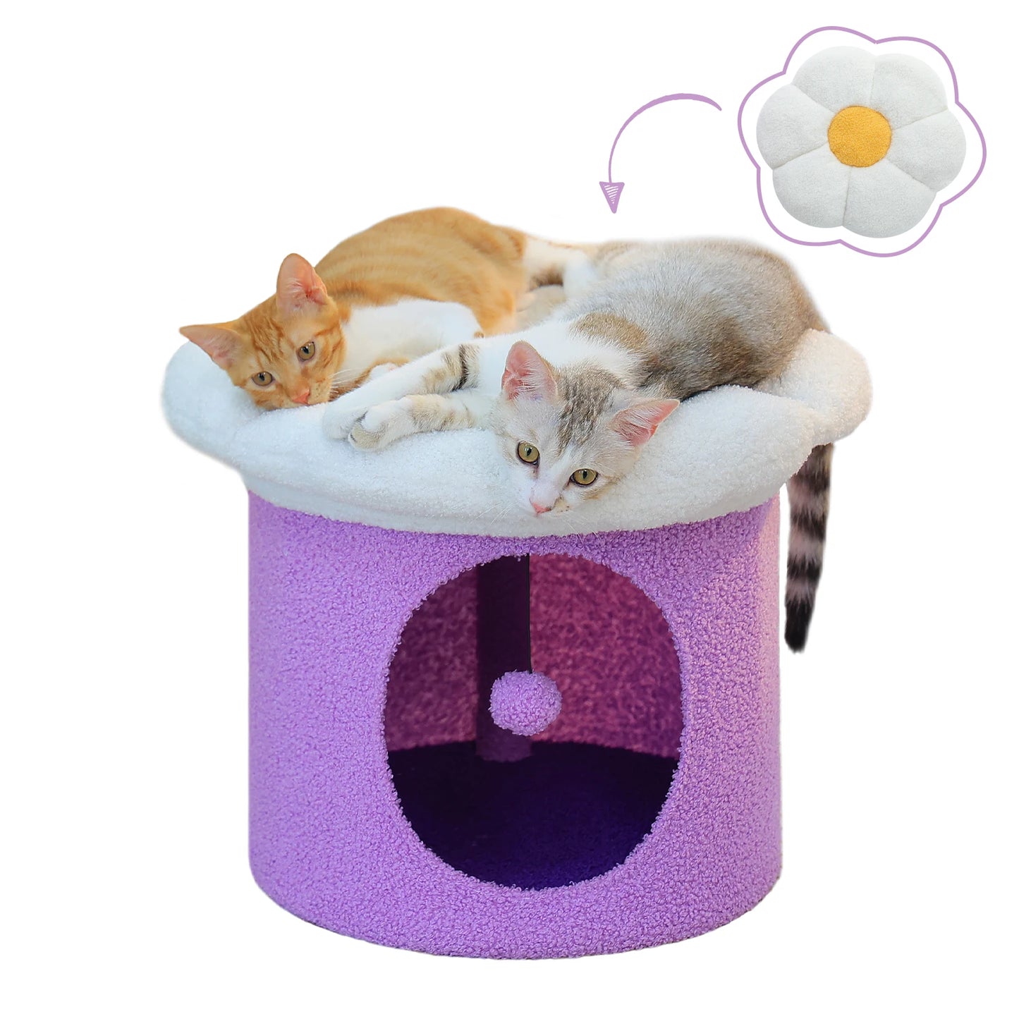 Flower Double-Deck, Large Cat Condo