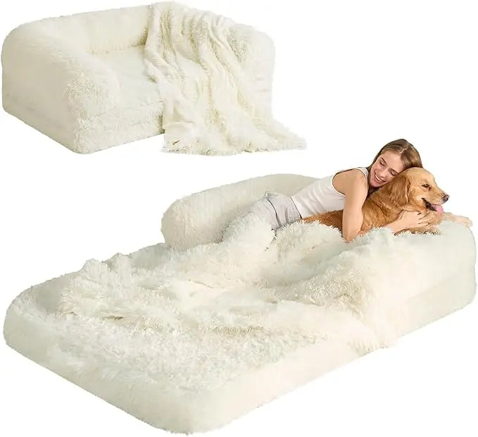 Foldable Human Orthopedic Memory Foam Dog Bed for Adult