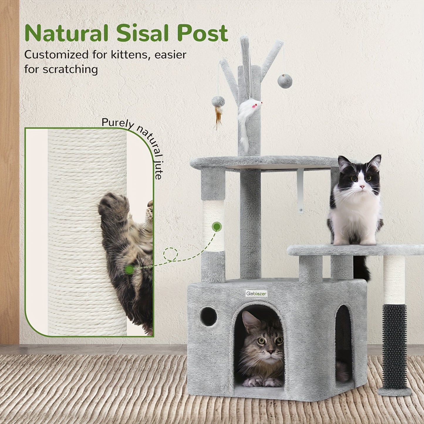 Heavy Duty Fiberboard Cat Tree Tower