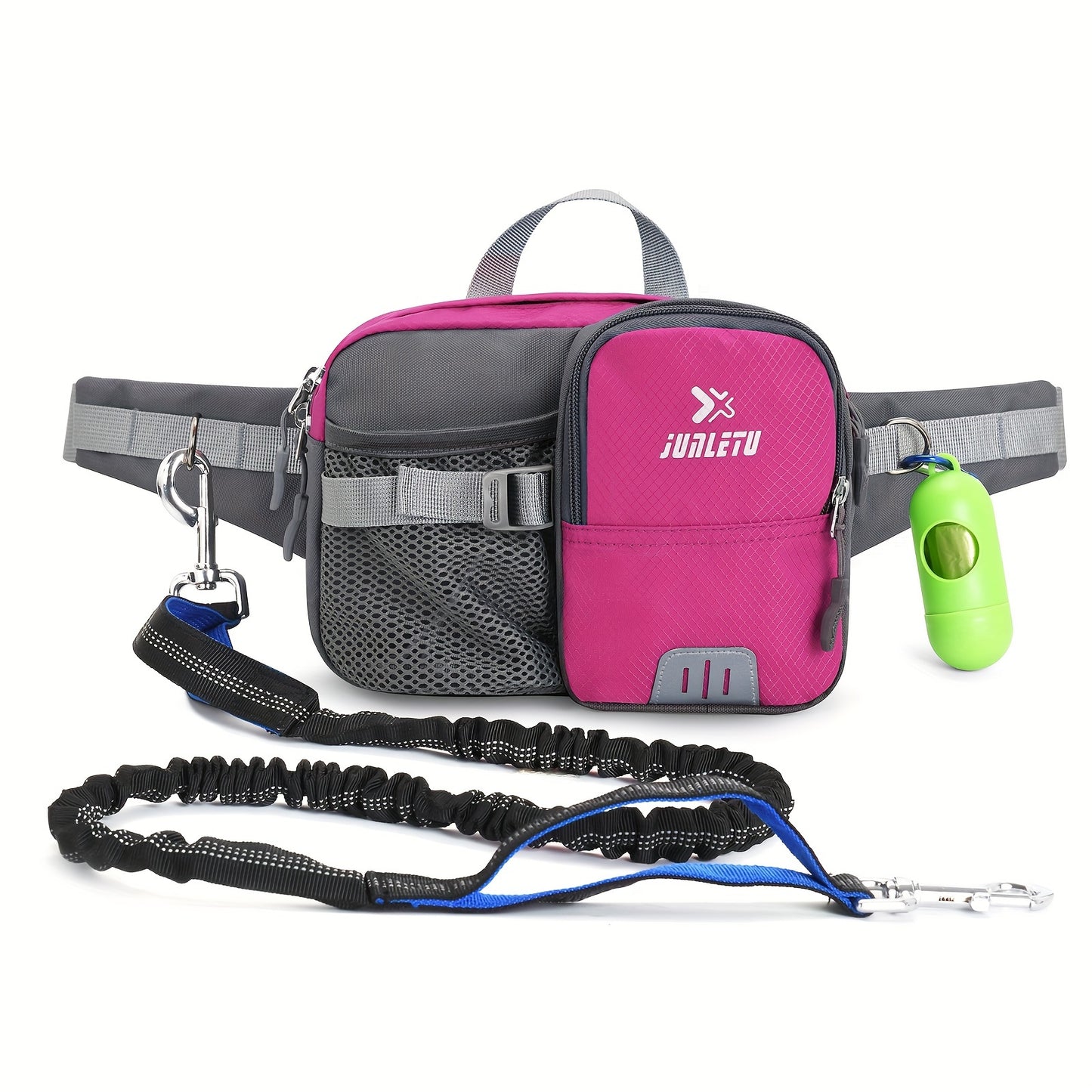 Retractable Leash With Waist Bag, Storage Bag,Traction Rope