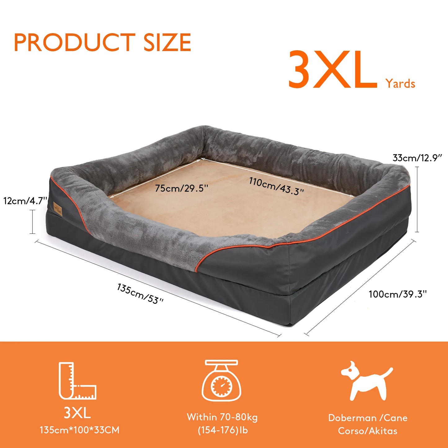 Large Soft Comfortable  Warm Fleece Pet Bed