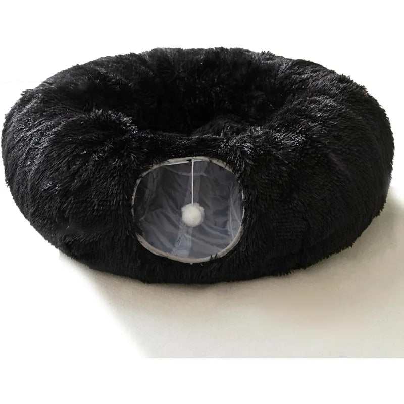 Plush Winter Cat Tunnel for Indoor Cats