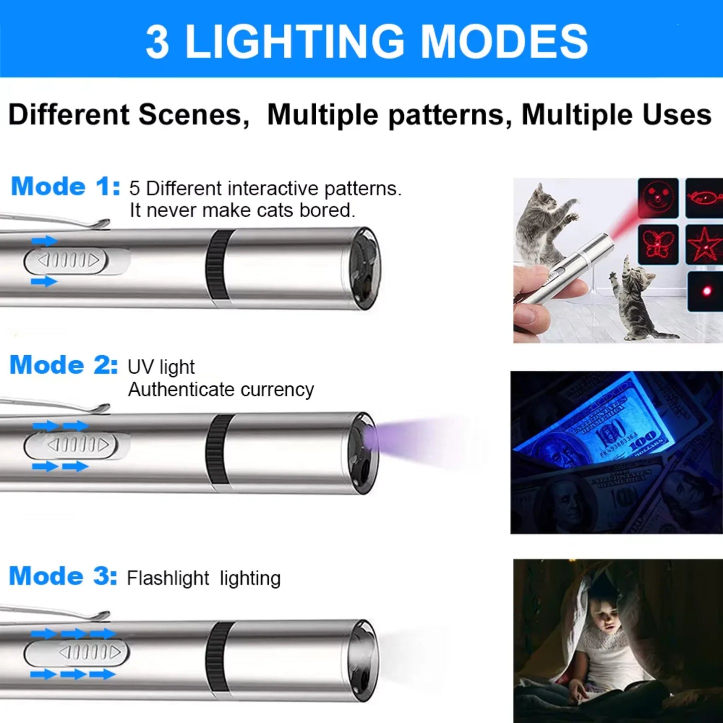 Interactive Rechargeable Pointer Cat Toy