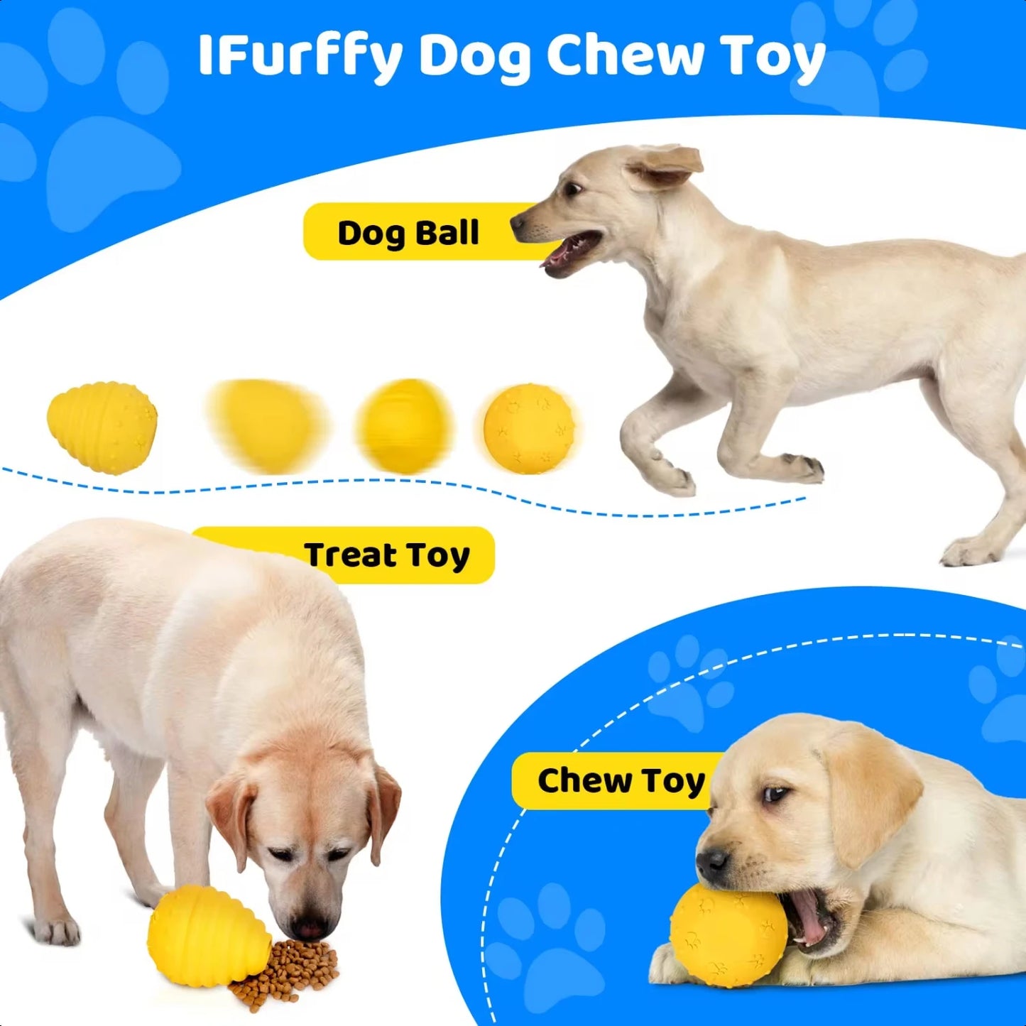 Interactive Natural Rubber Dog Chew Suitable  Large Dogs