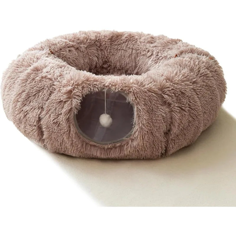 Plush Winter Cat Tunnel for Indoor Cats