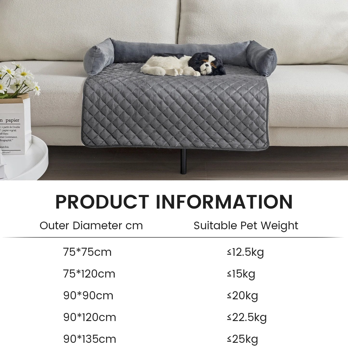 Couch Cover for Pets Nonskid Bottom