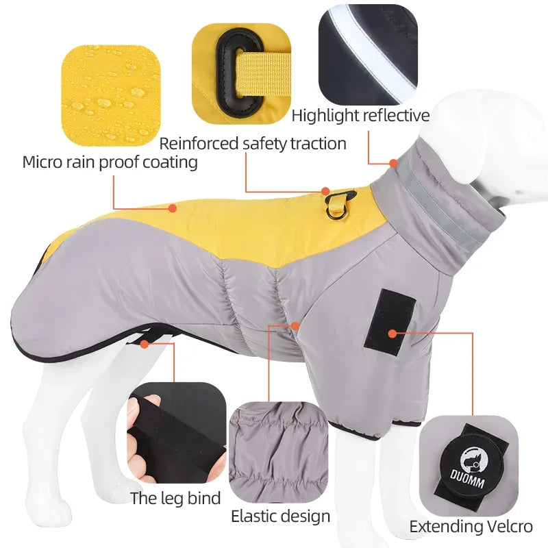 Dog Down Coat with legs Padded Winter Warm Dog Jacket