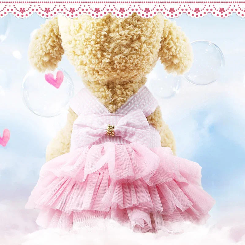Sling Dog Dress Summer Lace Tullle