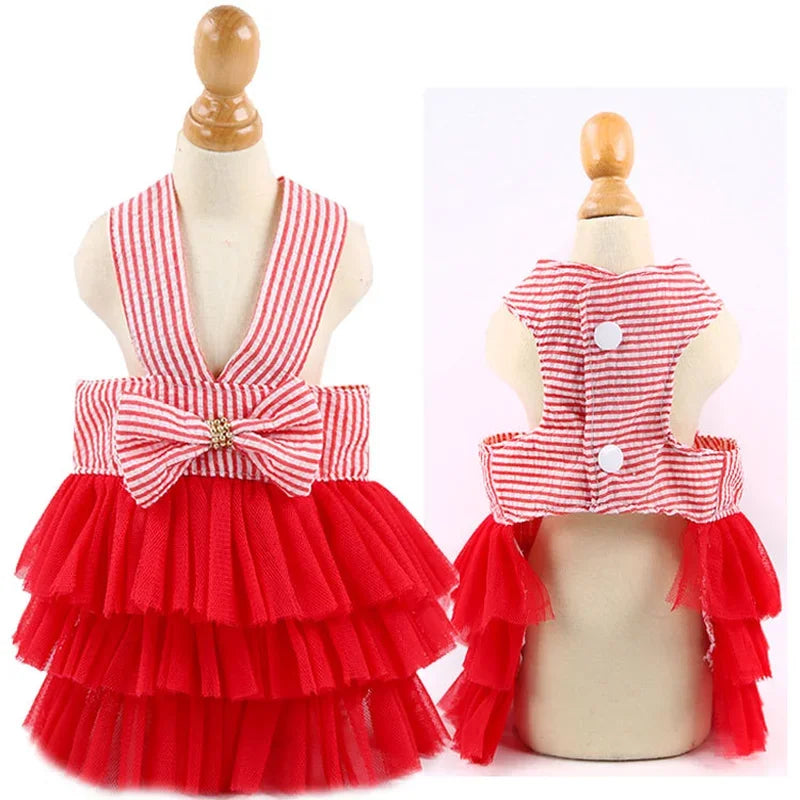 Sling Dog Dress Summer Lace Tullle