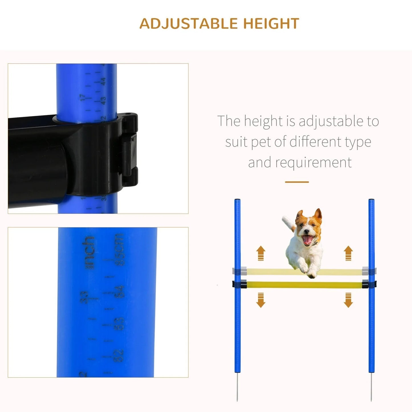 Dog Agility Training Kit Obstacle Course Equipment Jump Tunnel -