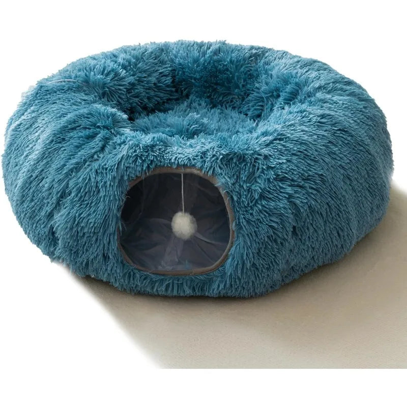 Plush Winter Cat Tunnel for Indoor Cats