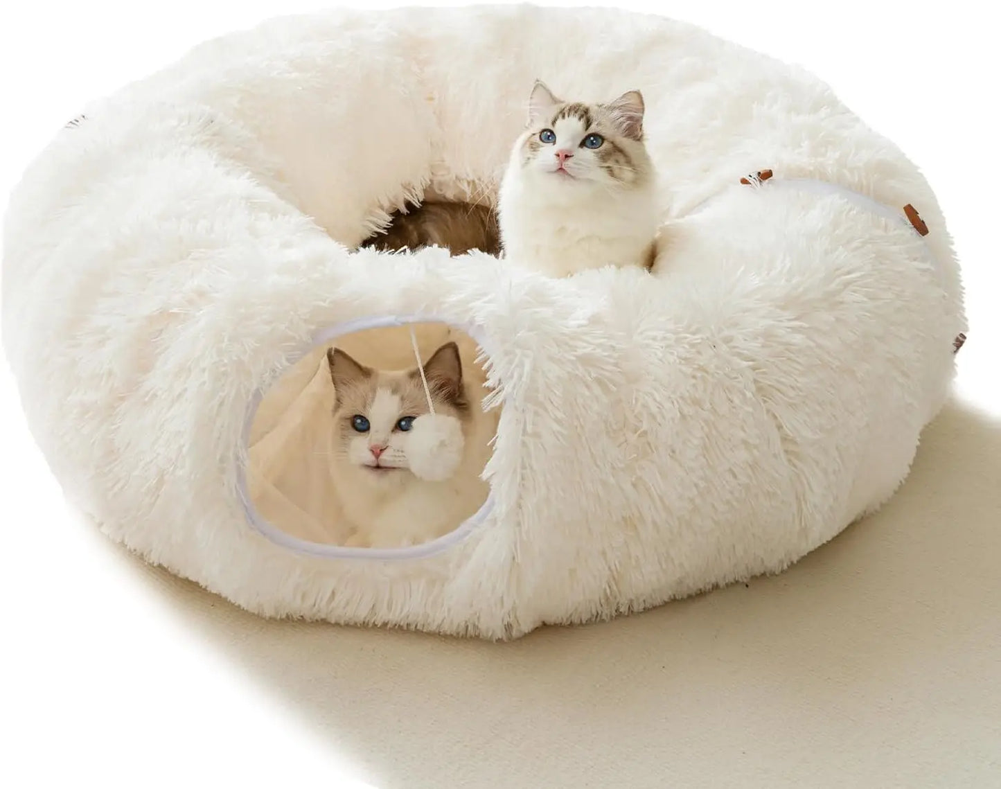 Plush Winter Cat Tunnel for Indoor Cats