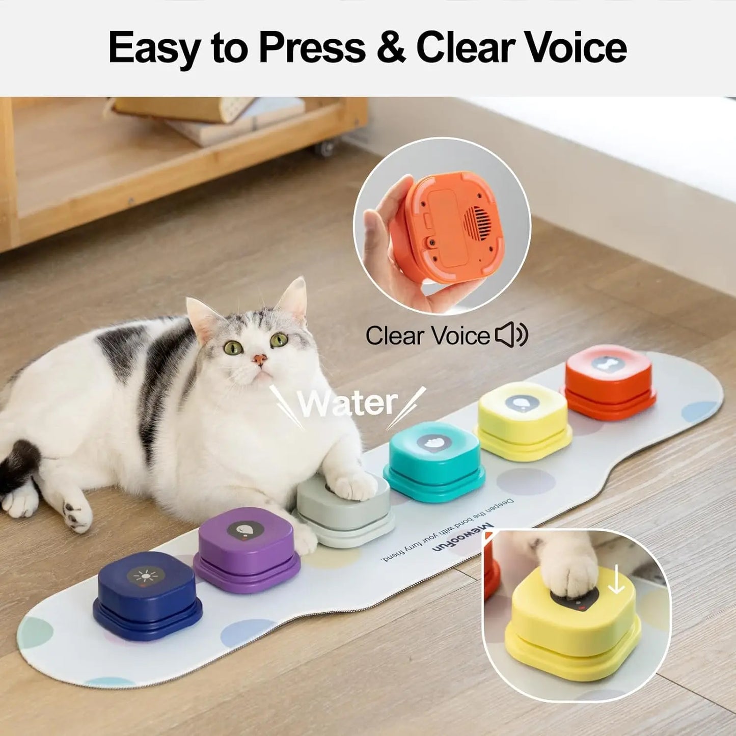 Voice Recording Pet Training Buttons with Pad